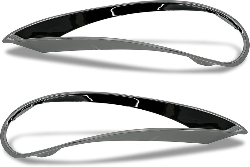 Torque PAIR Chrome Headlight Bezel Trim Replacement for 2001-2022 Freightliner Columbia semi Trucks Models Driver Left Passenger Right Side Assembly DOT SAE Approved LH RH (TR592-L, TR592-R) - Image 2